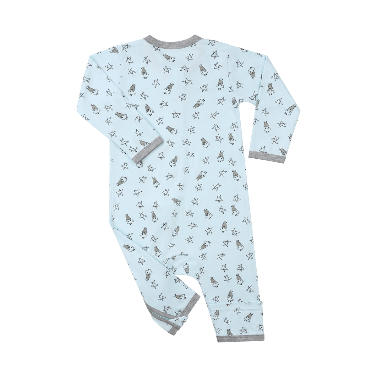 Romper Zip Small Star & Sheepz Blue