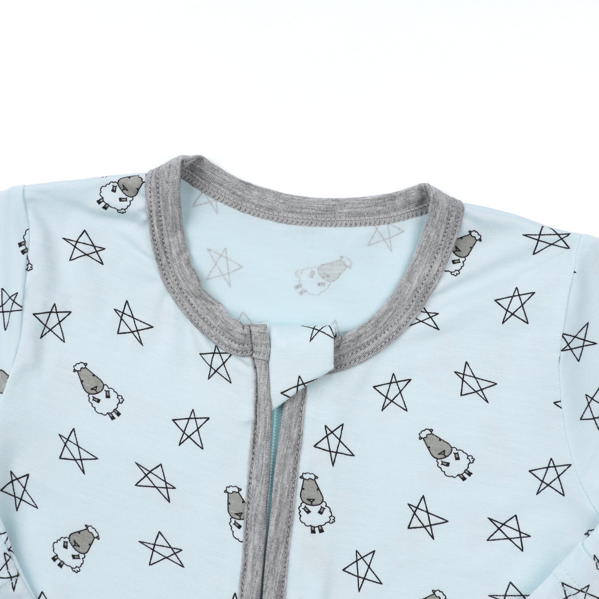 Romper Zip Small Star & Sheepz Blue