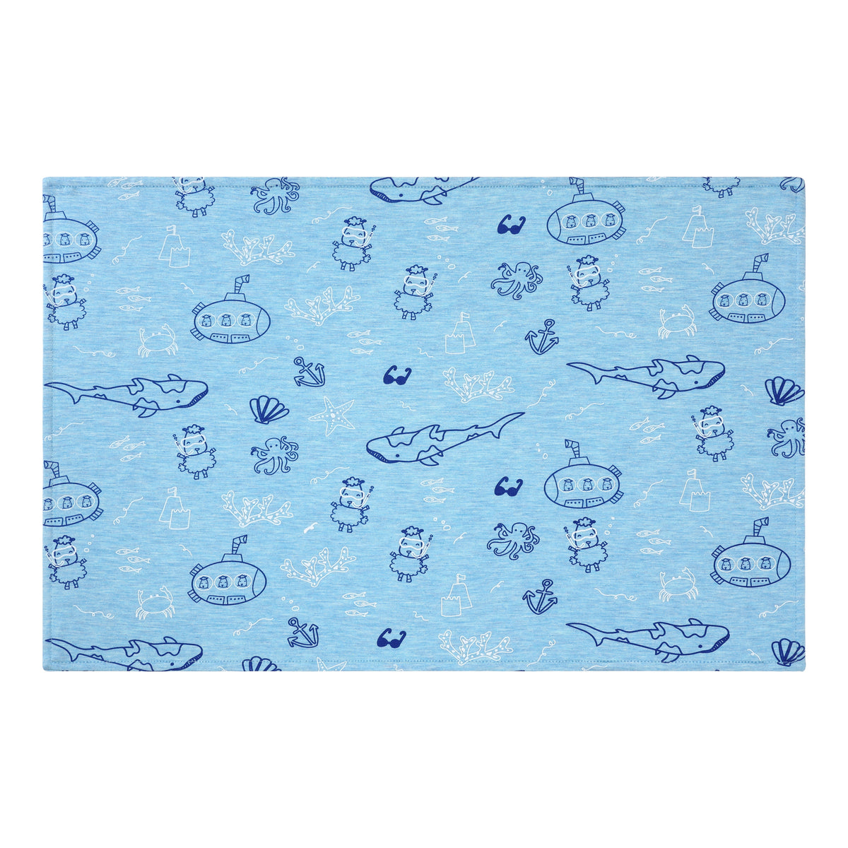 Head Pillow Case Ocean Baa-ddies Blue - Kids