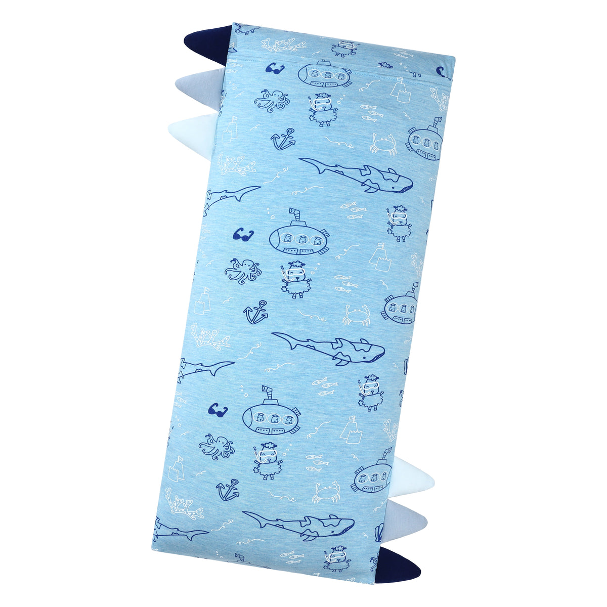 Bed-Time Buddy™ Ocean Baa-ddies Blue with Color tag - Jumbo (size 23x53cm)