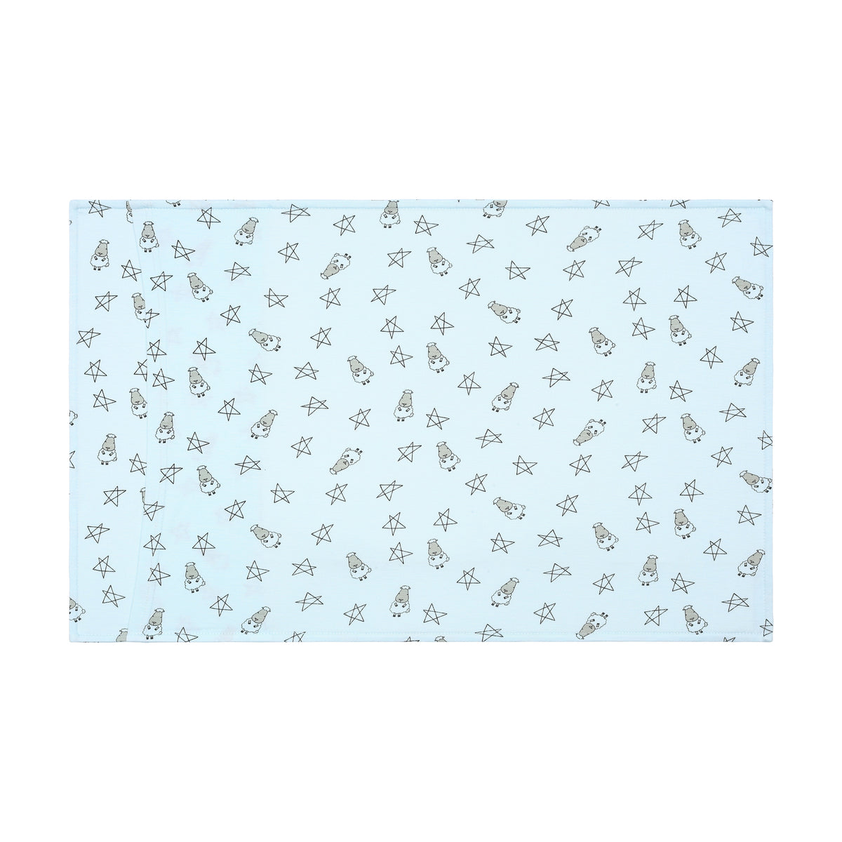 Head Pillow Case Small Star & Sheepz Blue- Kids