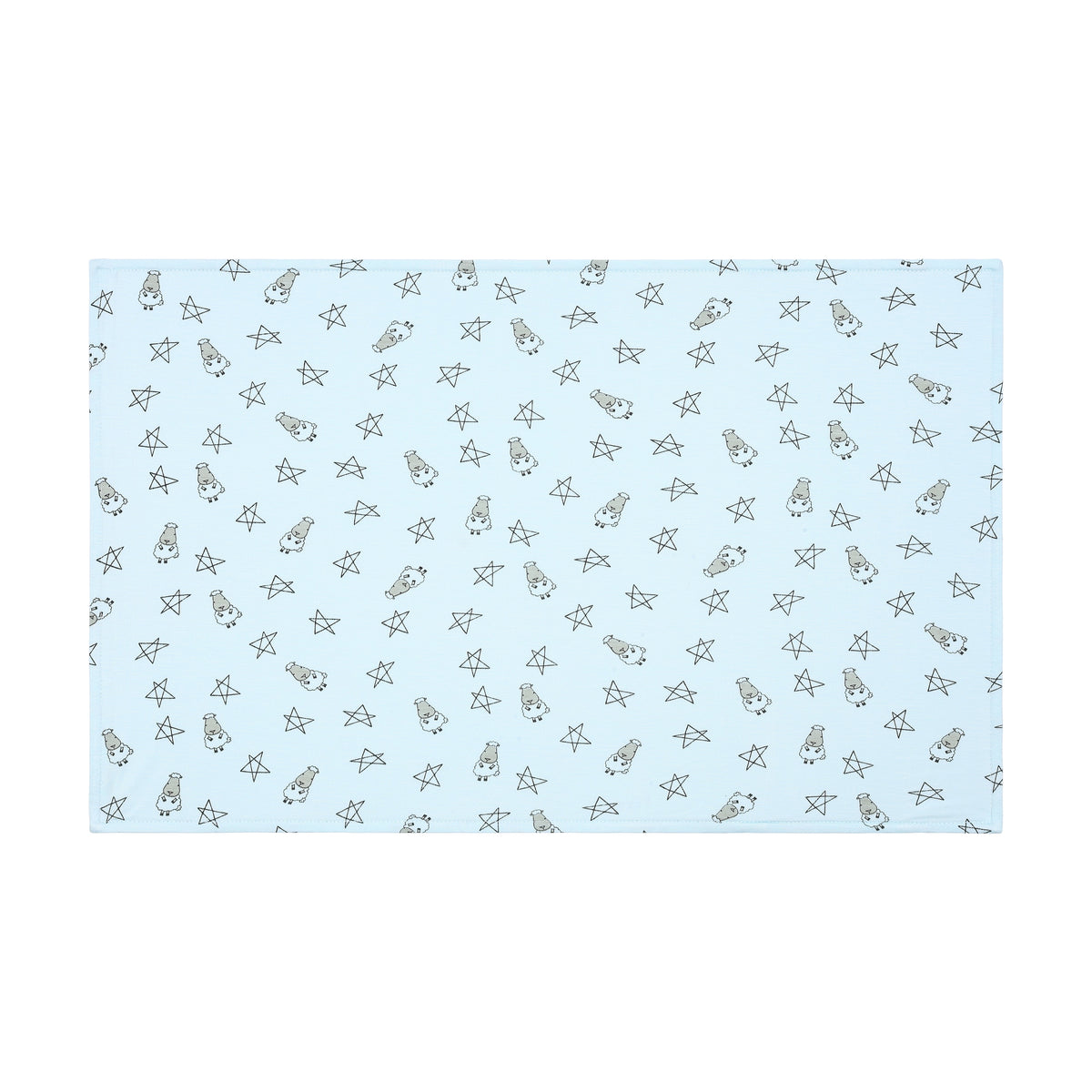 Head Pillow Case Small Star & Sheepz Blue- Kids