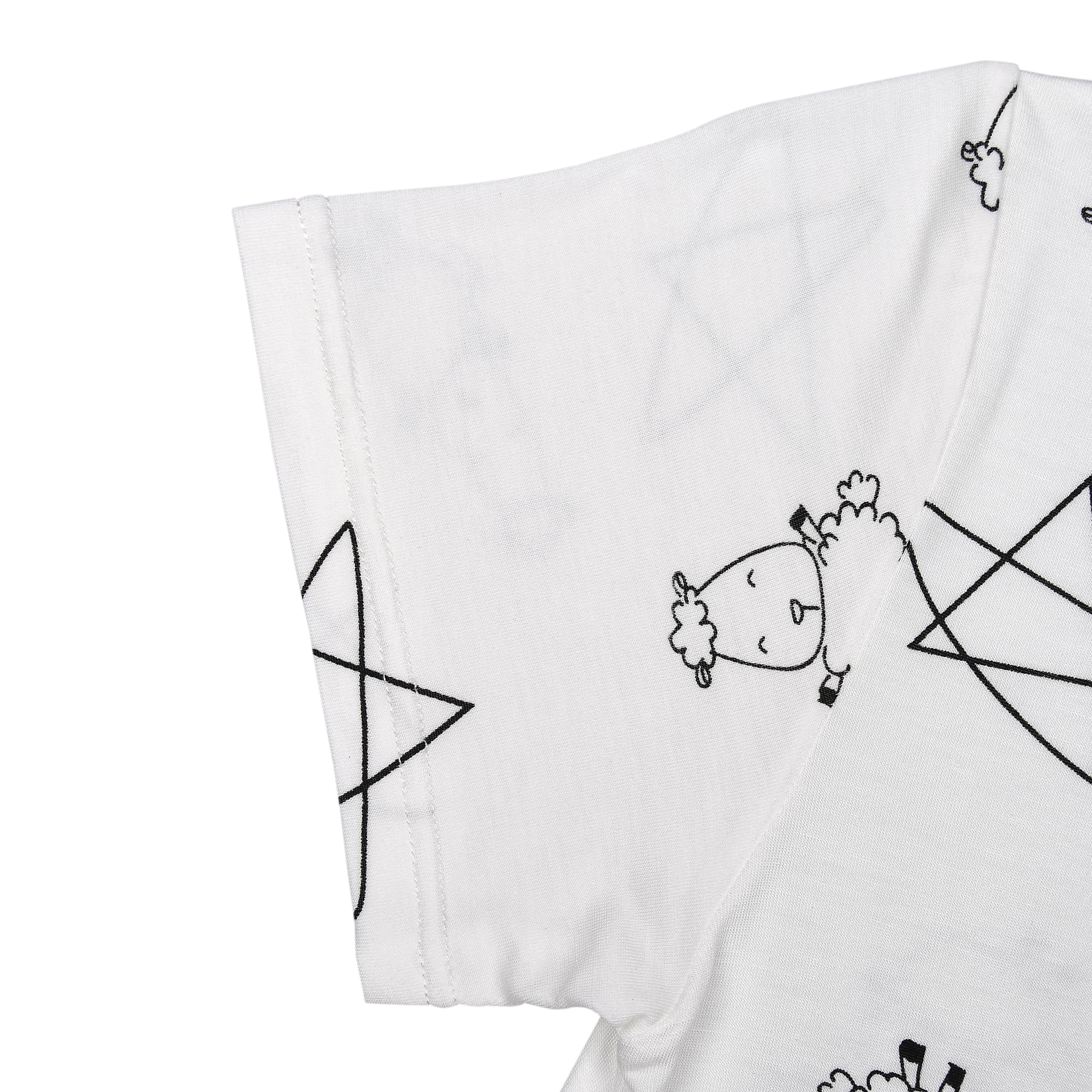 Tiered Dress Cute Big Star & Sheepz White