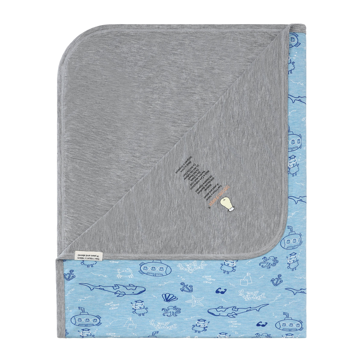 Double Layer Blanket Ocean Baa-ddies Blue Kids