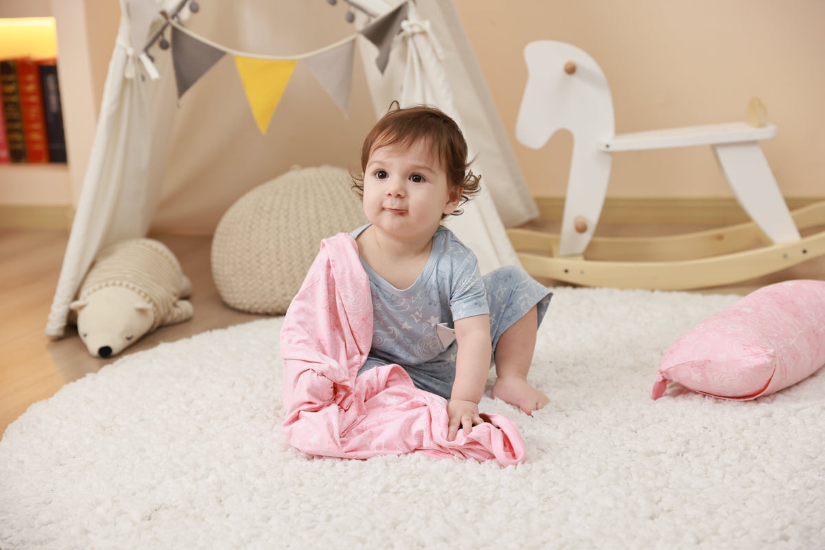 Double Layer Blanket Baa Baa in the Universe Pink -36M