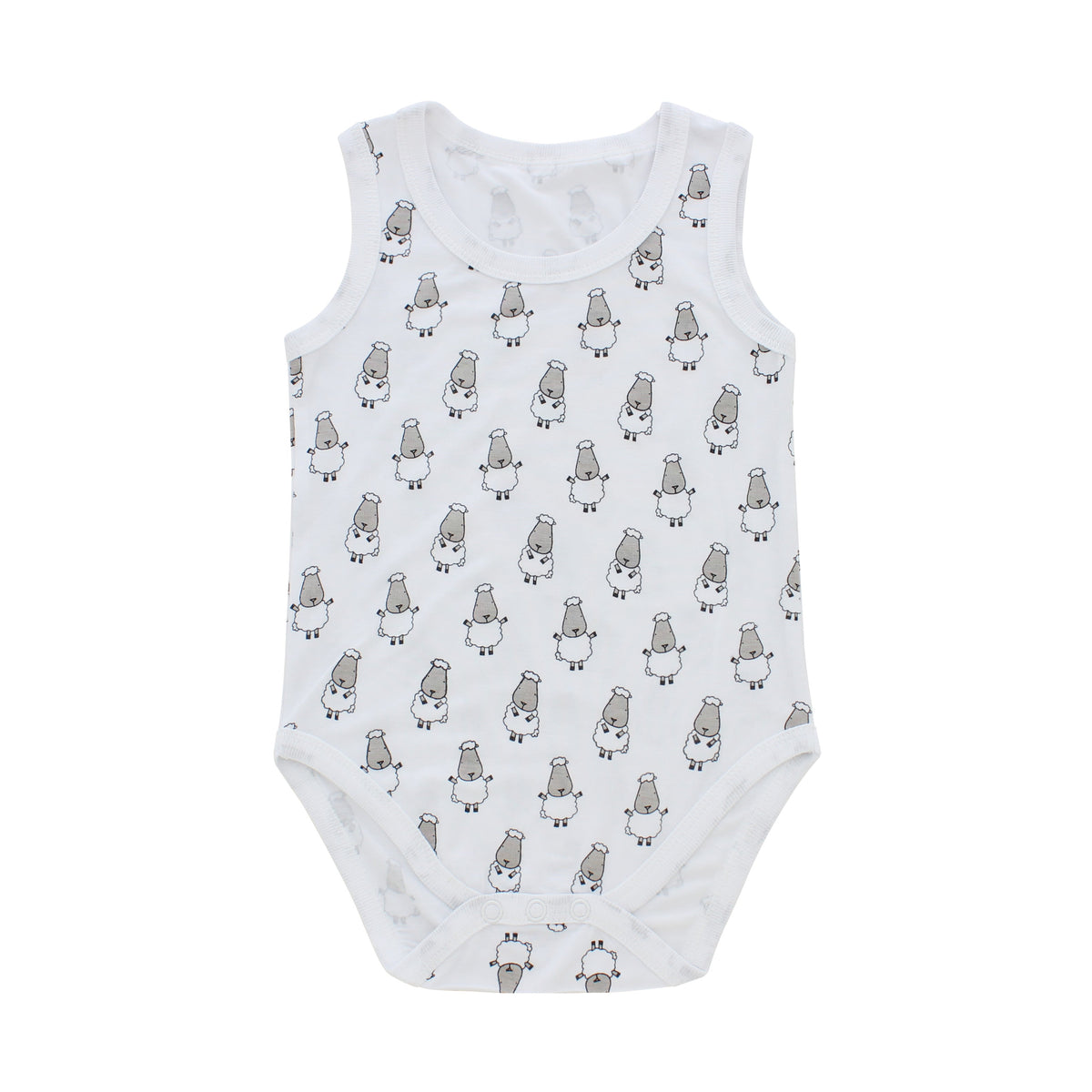 Sleeveless Onesie Small Sheepz White