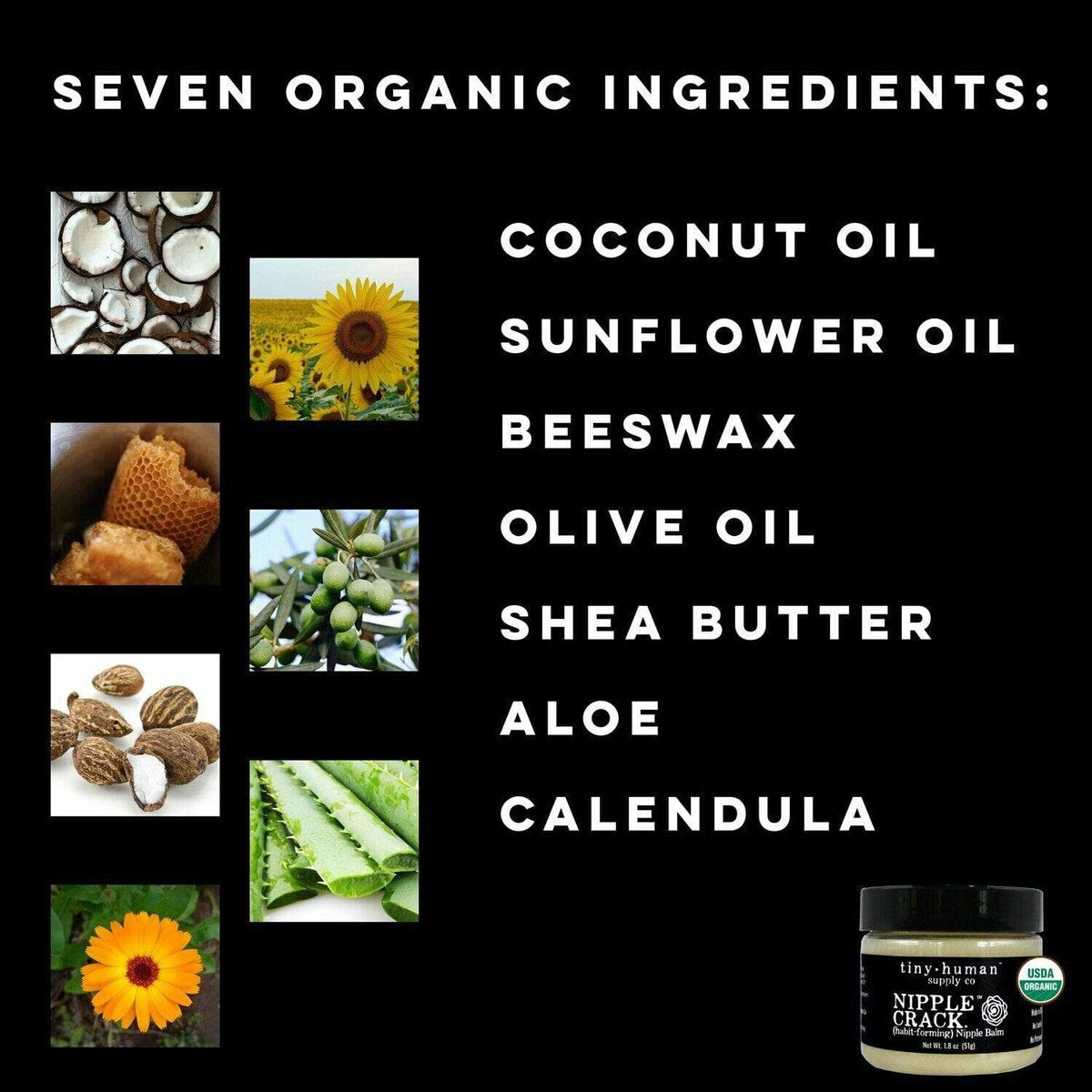 Nipple Crack™ Organic Nipple Balm (USDA Certified Organic)