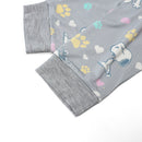 Pyjamas Set S03 White + Pants S01 Grey