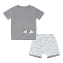 Short Sleeve Shirt S05 Grey + Shorts S02 White