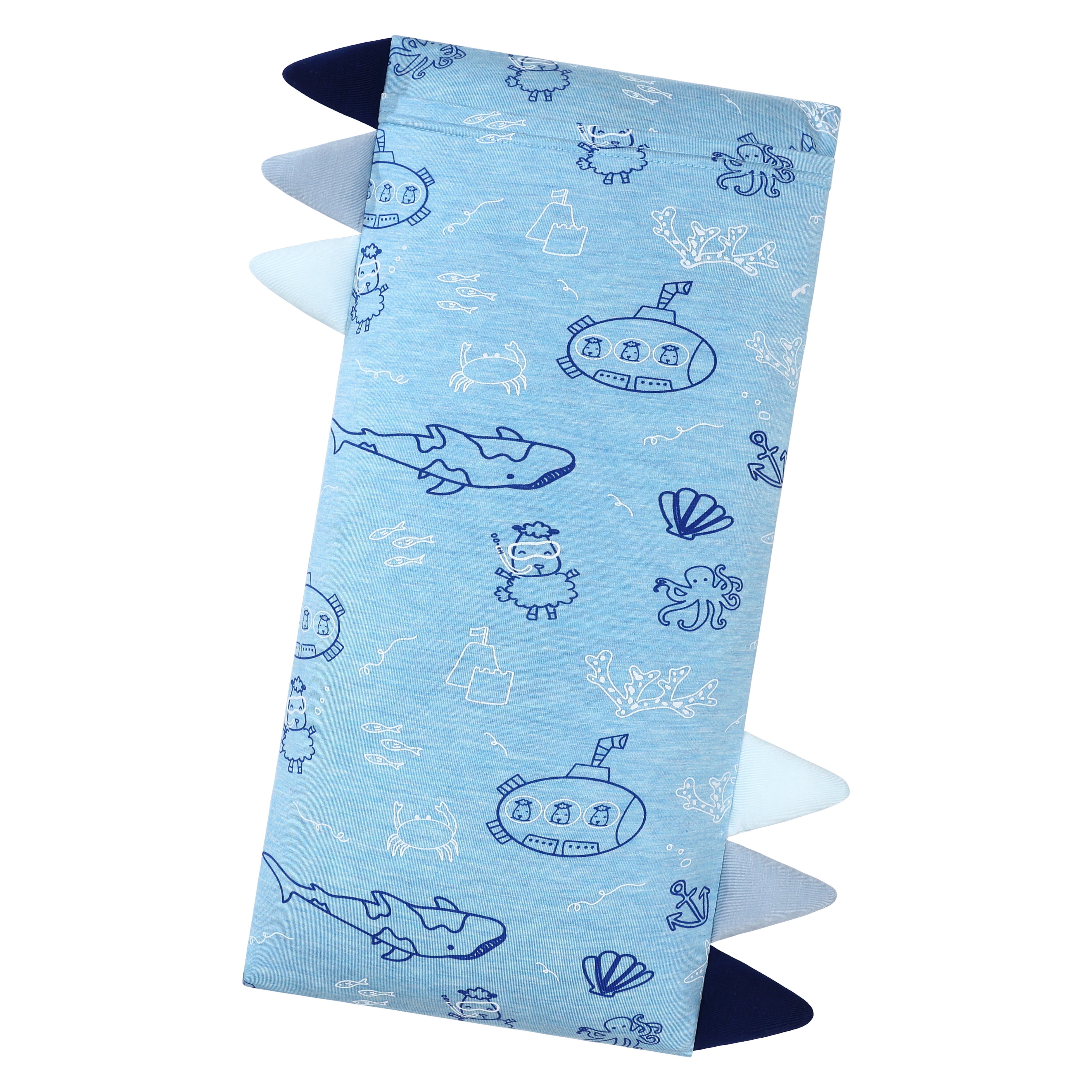 Bed-Time Buddy™ Ocean Baa-ddies Blue with Color tag - Medium (size 18x38cm)