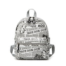 Baa Baa Sheepz Backpack Newspaper White - Medium
