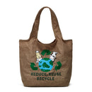 Moo Moo Kow Shopping Bag 003 Olive Green - Small