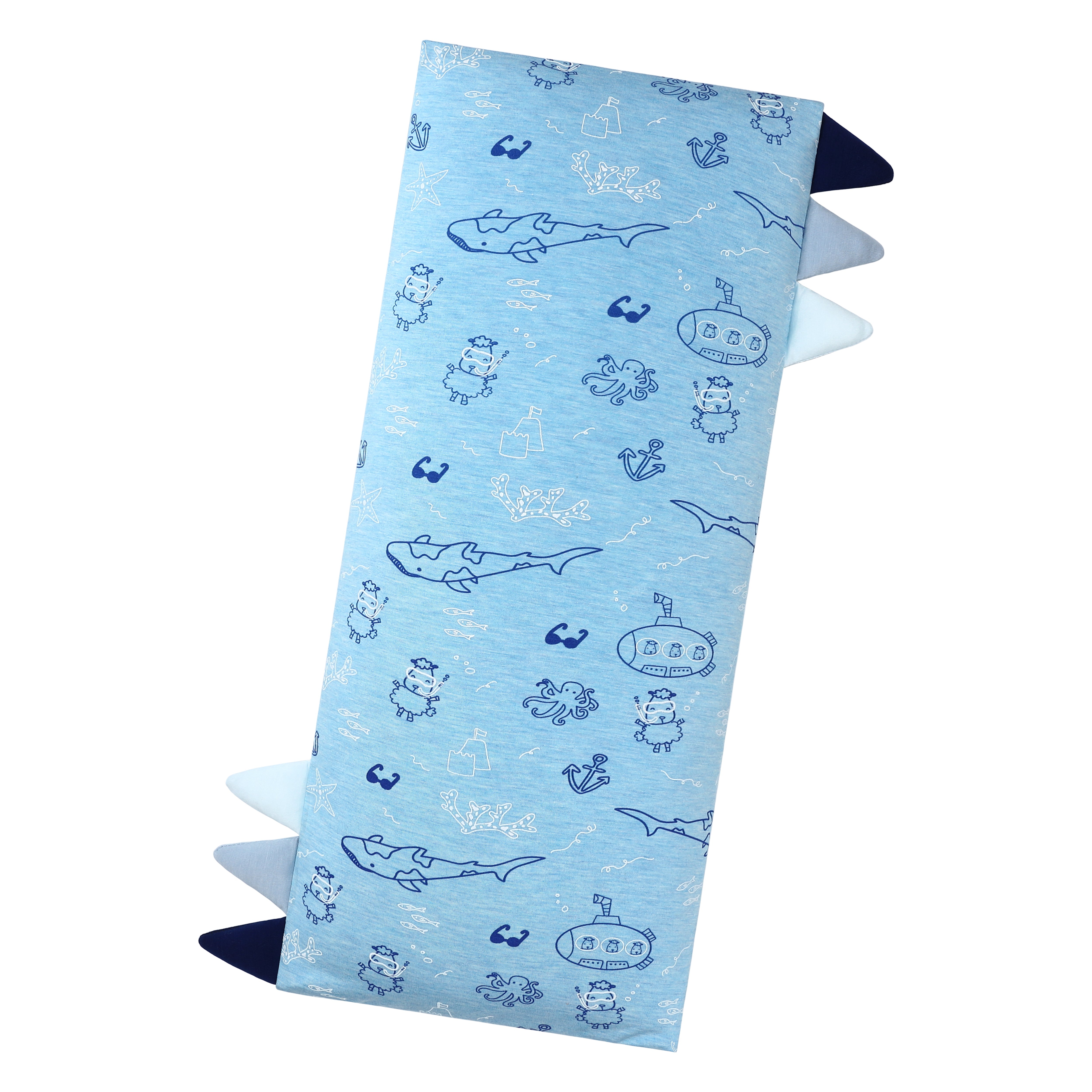 Bed-Time Buddy™ Ocean Baa-ddies Blue with Color tag - Jumbo (size 23x53cm)