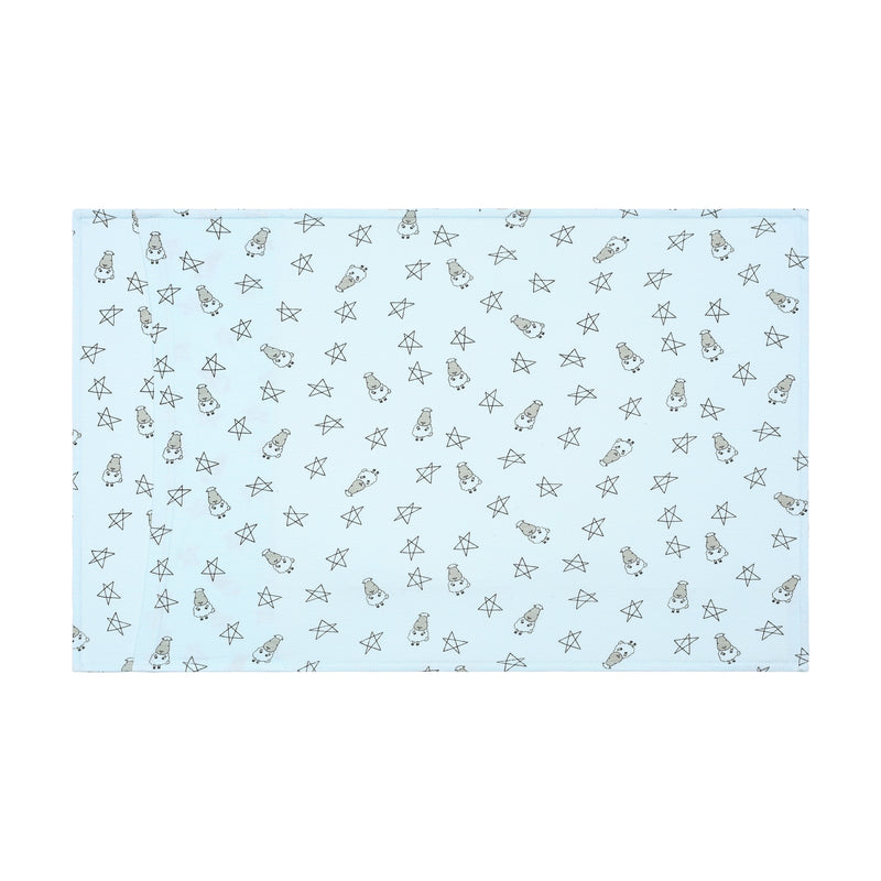 Head Pillow Case Small Star & Sheepz Blue- Kids