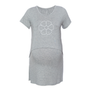 DooDooMooky Maternity & Nursing T-Shirt Mooky Flower Grey