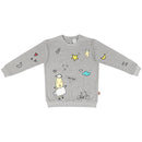 Unisex Long Sleeve Sweatshirt Happy Night Grey