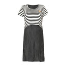 DooDooMooky Maternity & Nursing Dress Black & White Stripe