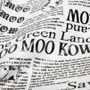 Moo Moo Kow Tote Bag Newspaper White- Small