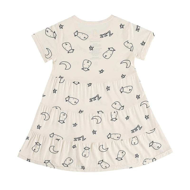 Tiered Dress Sweet Dreams Baa Baa Yellow