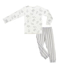 Pyjamas Set Cute Big Star & Sheepz White + Checkers Grey