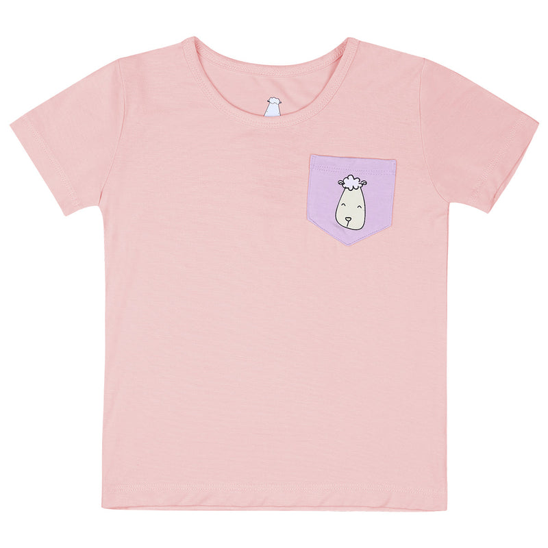 Short Sleeve Shirt Pink + Pants Pink