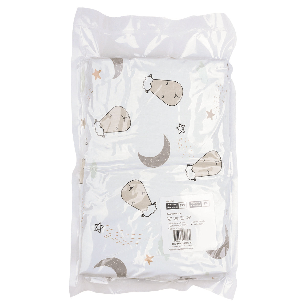 Double Layer Blanket Goodnight Baa Baa White Adult
