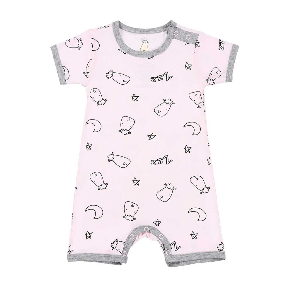 Romper Short Sleeve Sweet Dreams Baa Baa Pink