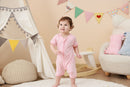 Romper Short Sleeve Zip Baa Baa in the Universe Pink