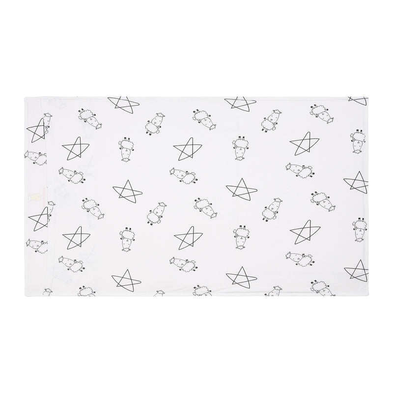 Head Pillow Case Cute Big Star & Sheepz White  - Kids
