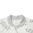 Convertible Gown & Romper Cute Big Star & Sheepz White