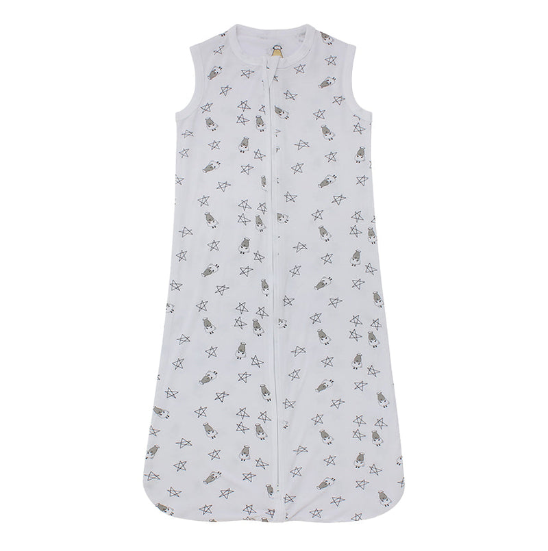 Wearable Blanket Zip Small Star & Sheepz White