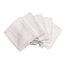 CrokCrokFrok Bamboo Wash Cloth - White - Bundle Of 5 Pieces