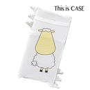 Bed-Time Buddy™ Case Front & Back Sheepz White with Stripe, Polka Dot & Checkers tag Grey - Small