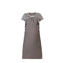 DooDooMooky Maternity & Nursing Dress Brown Striped Top with Brown Stripe Dress