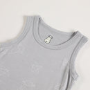 Sleeveless Shirt Cute Big Star & Head Grey