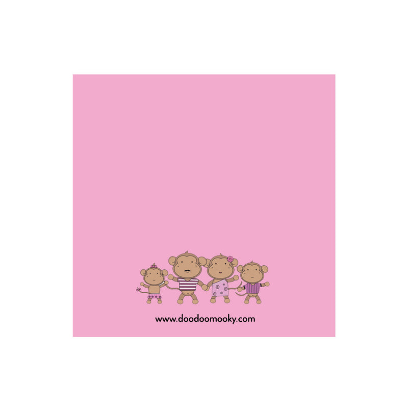 Greetings Card - Doo Doo Mooky Pink
