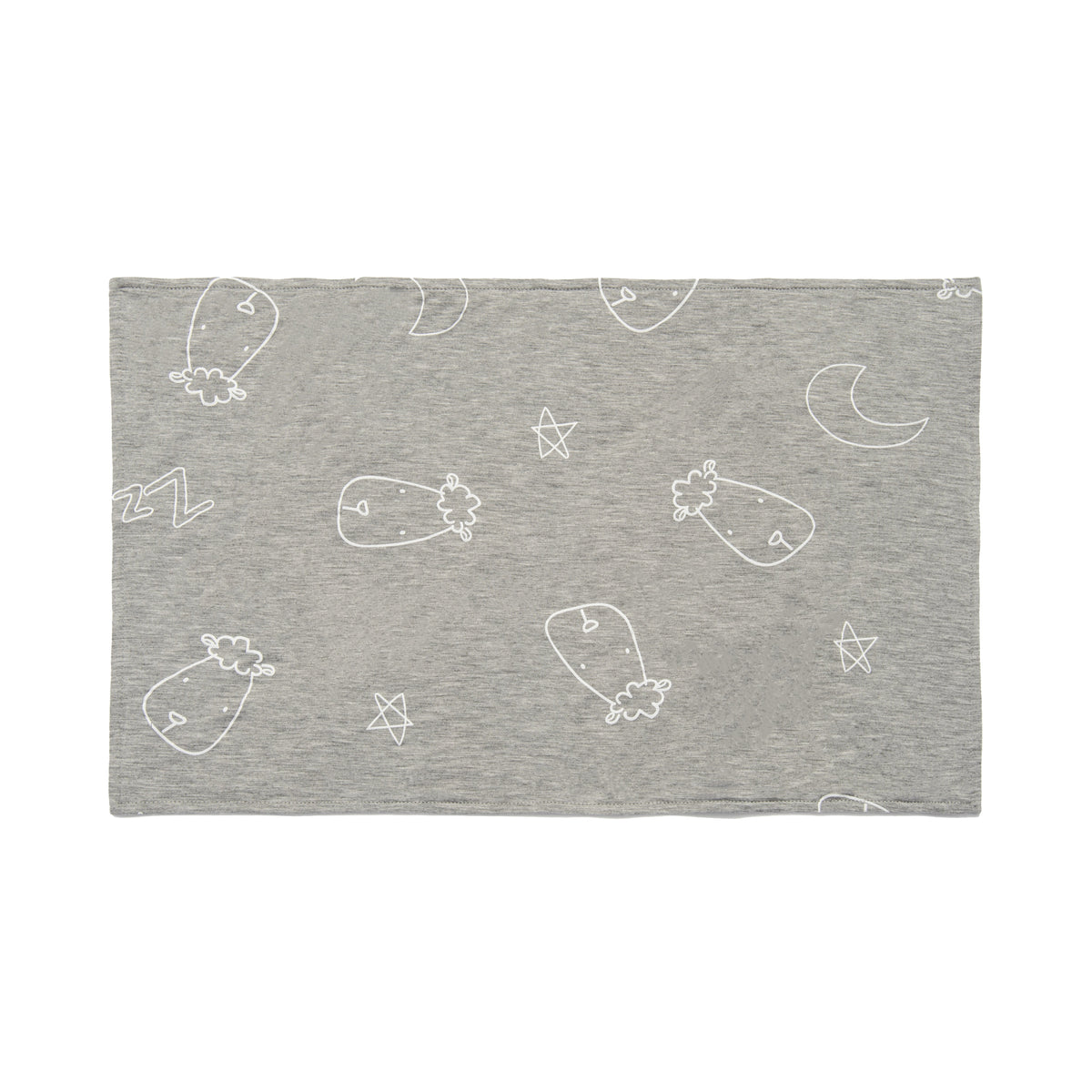 Head Pillow Case Sweet Dreams Baa Baa Grey  - Kids