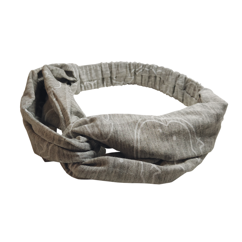 DooDooMooky - Hair Band - Mooky Flower Grey - Narrow