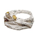 DooDooMooky - Hair Band - Mooky Flower White with Banana Yellow - Wide