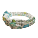 DooDooMooky - Hair Band - Mooky Flower White with Blue and Green Flower - Narrow