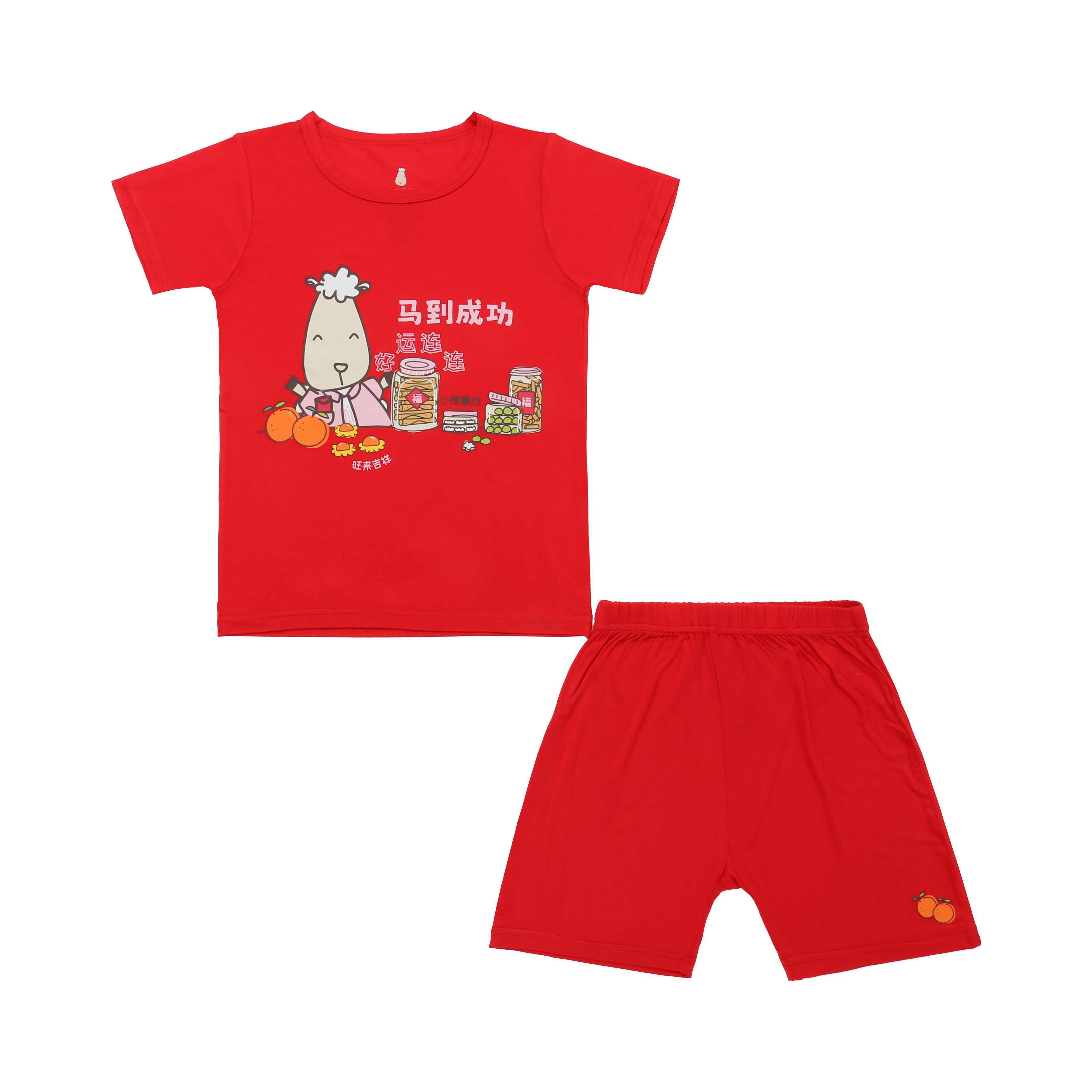 SPECIAL EDITION - Short Sleeve Shirt CNY 26 Red + Shorts Red