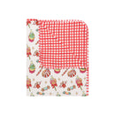 Double Layer Blanket Christmas 3 White + Checkers Red Adult