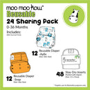 Sharing Package - 24 Moo Moo Kow® Diapers