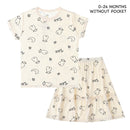 Short Sleeve Shirt Sweet Dreams Baa Baa Yellow + Skirt Sweet Dreams Baa Baa Yellow