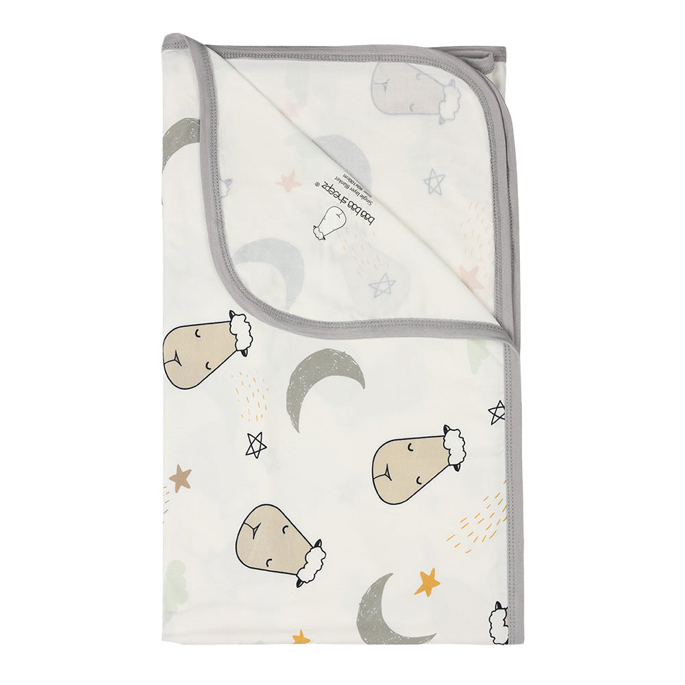 Single Layer Blanket Goodnight Baa Baa White - 4T