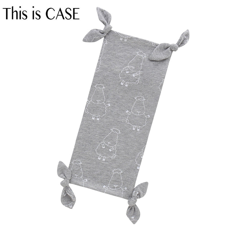 Bed-Time Buddy Case Big Sheepz Grey with Knot Grey - Small