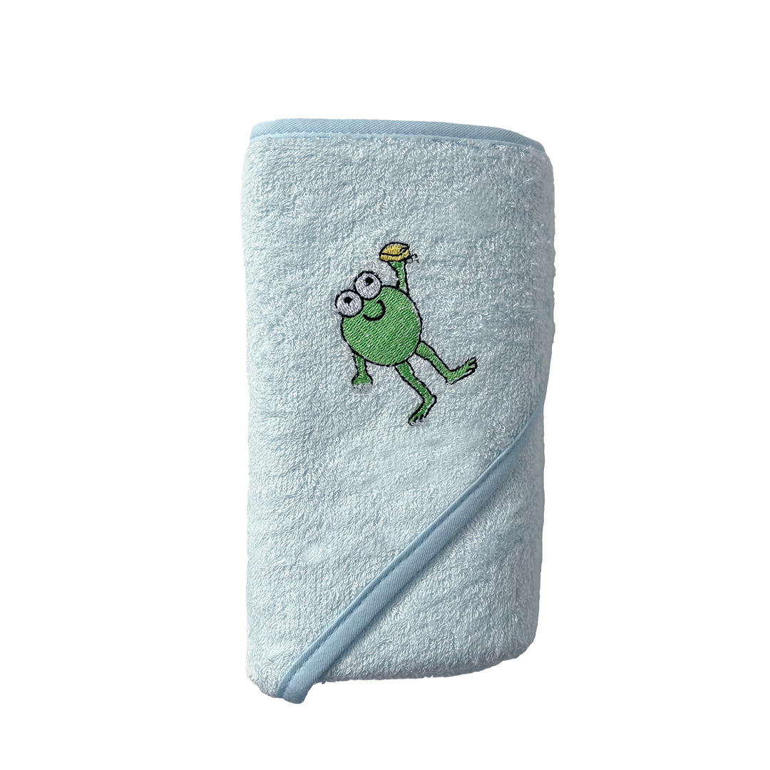 CrokCrokFrok Bamboo Hooded Towel Crok Boy for Baby & Toddler - Blue