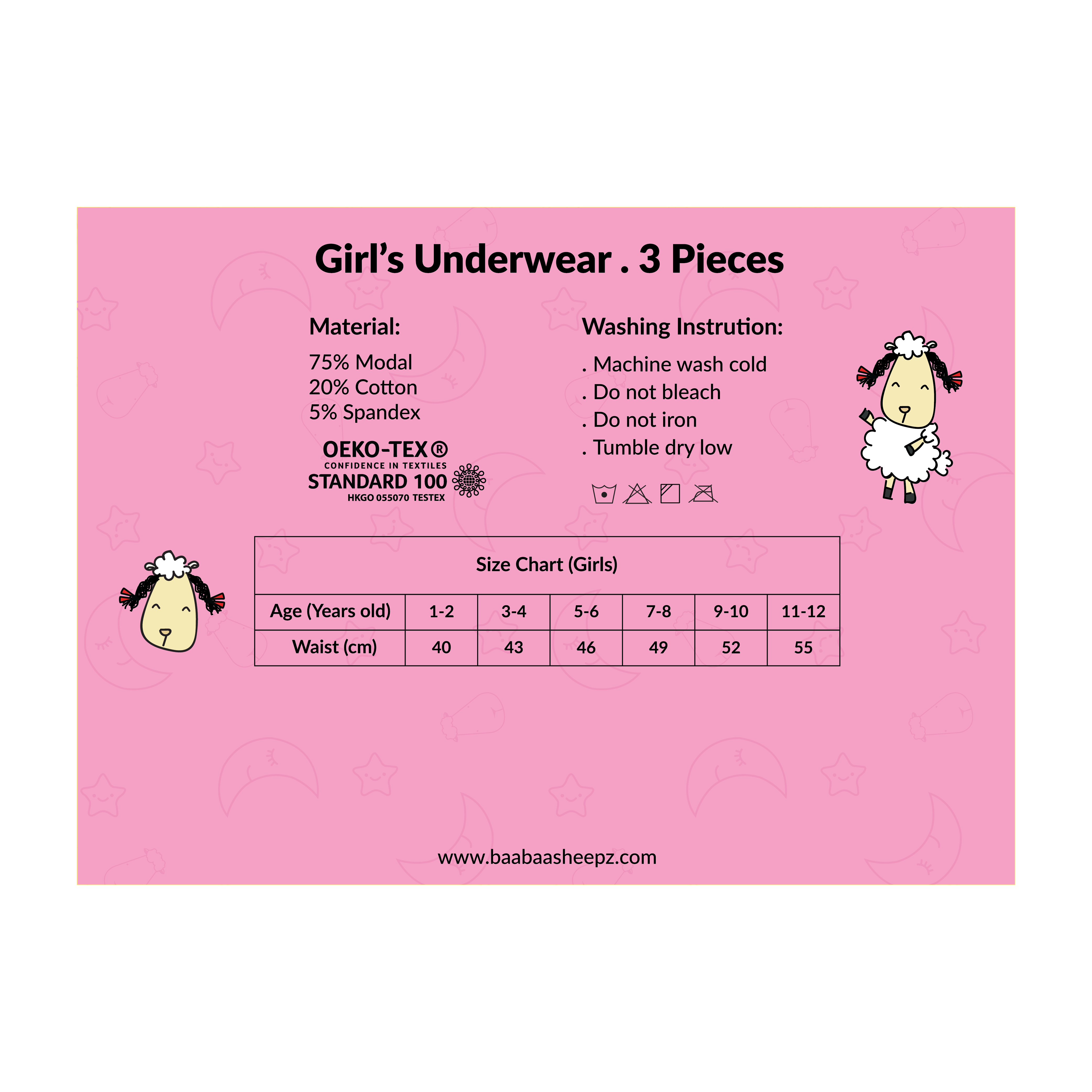 Girls Boxer C002 3 pcs