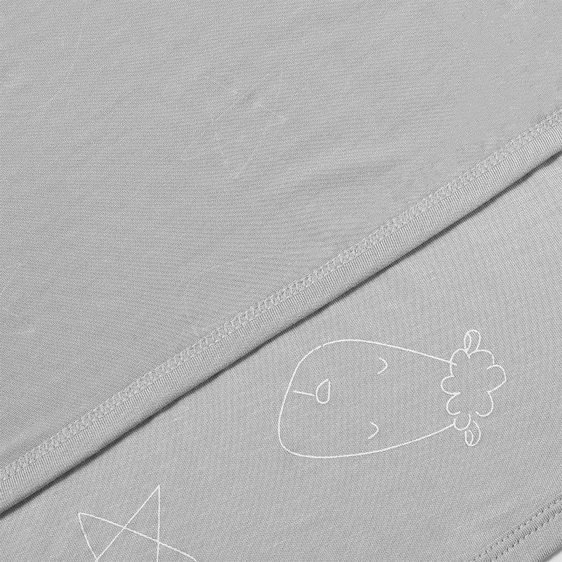 Single Layer Blanket Cute Big Star & Head Grey - 36M