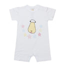 Romper Short Sleeve White sheep head & colored stars